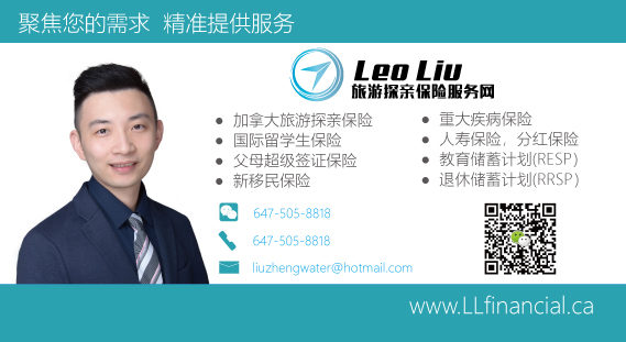 Leo Liu 旅游探亲保险服务网名片